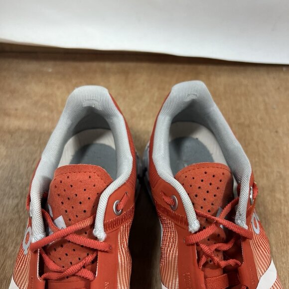 On Running Red and White Athletic Shoes - Picture 9 of 10